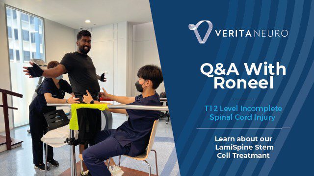 Q&A With Roneel, T12 Level Incomplete Spinal Cord Injury, Learn about our LamiSpine stem cell treatment